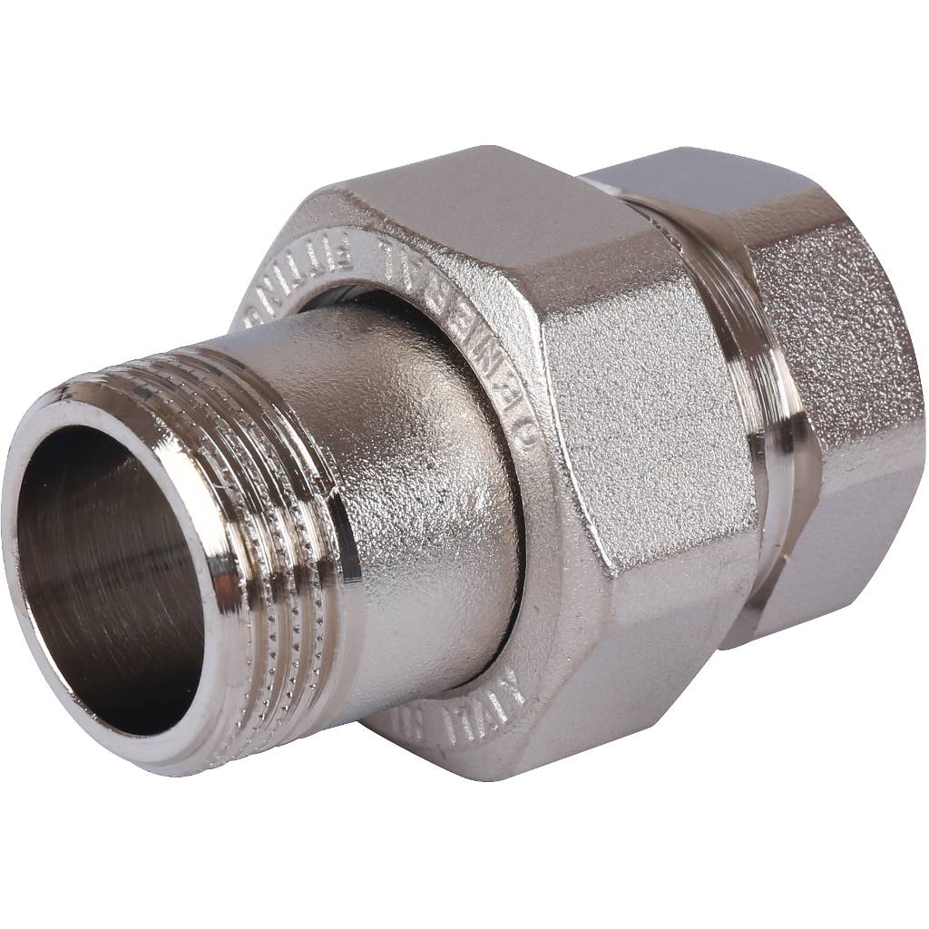 Разъемное соединение STOUT американка ВН 3/4 никелированное, уплотнение под гайкой по плоскости, SFT-0045-000034