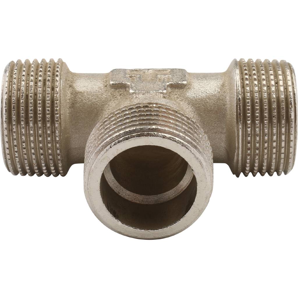 Тройник TIEMME НН никелированный 3/4 для стальных труб резьбовой, 1500334