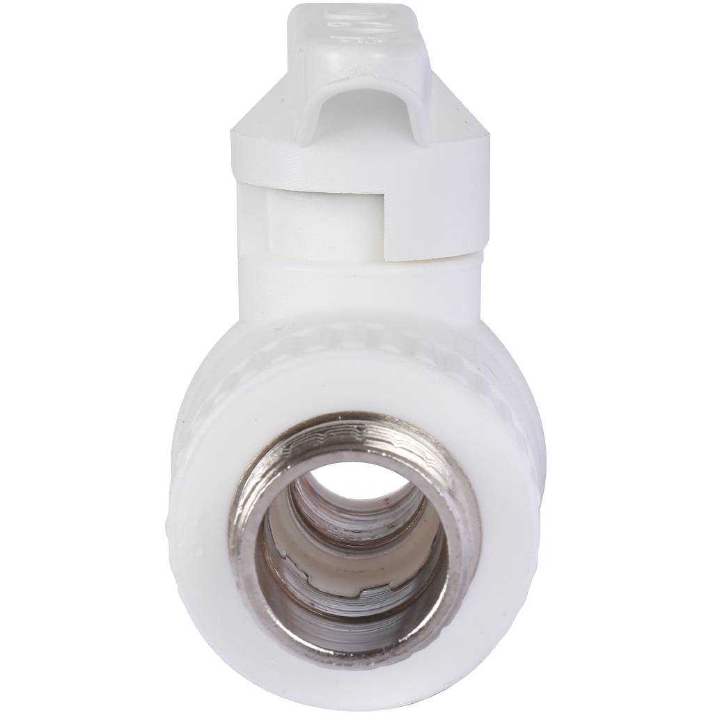 Кран шаровой Kalde комбинированный (наруж. резьба, 25х3/4 ) для полипропиленовых труб под сварку (цвет белый), 3242-vlb-250c05