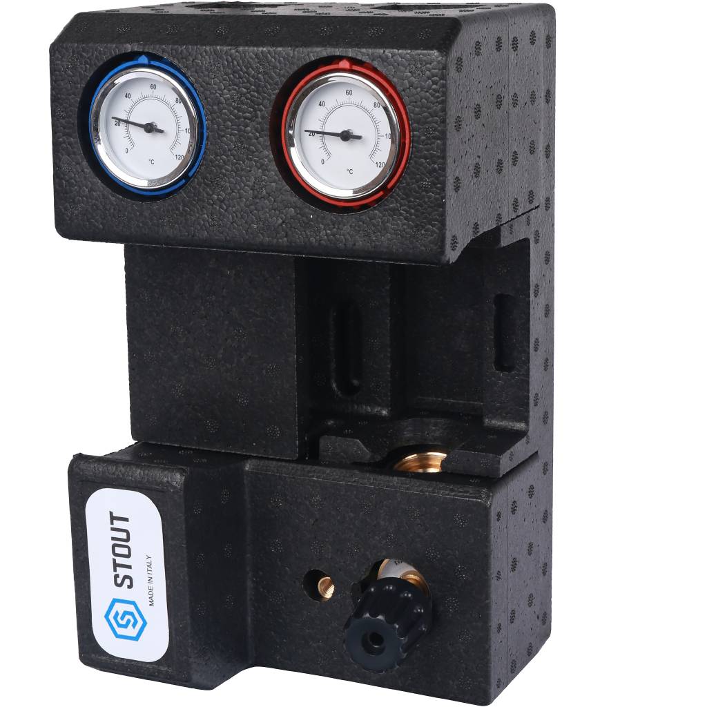 Насосная группа STOUT SDG-0007 с 3-х ходовым приводным смесителем 3/4 без насоса, SDG-0007-002001