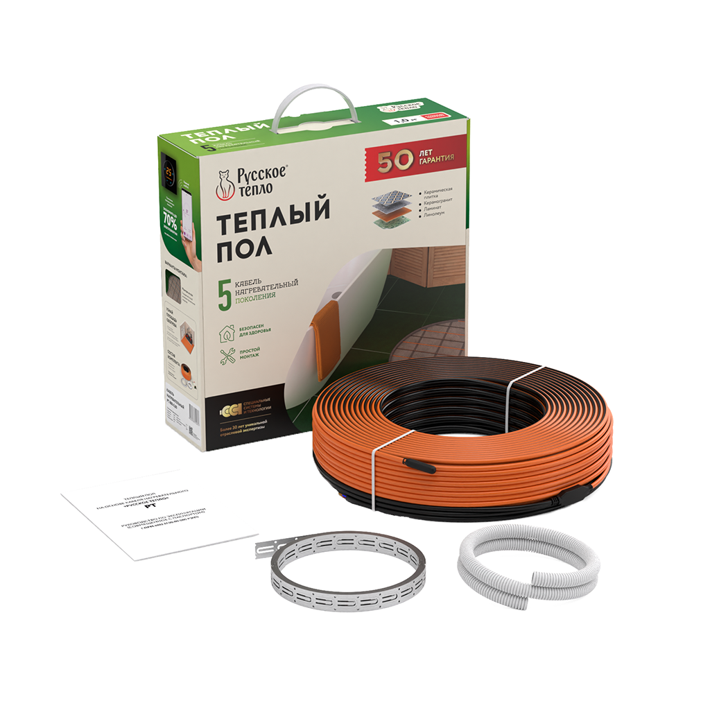 Кабель нагревательный Русское тепло РТ-230-10,5