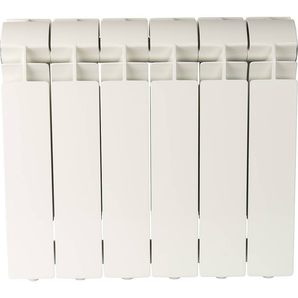 Радиатор алюминиевый Global VOX- R 350 6 секций боковое подключение (белый RAL 9010), VX03501006