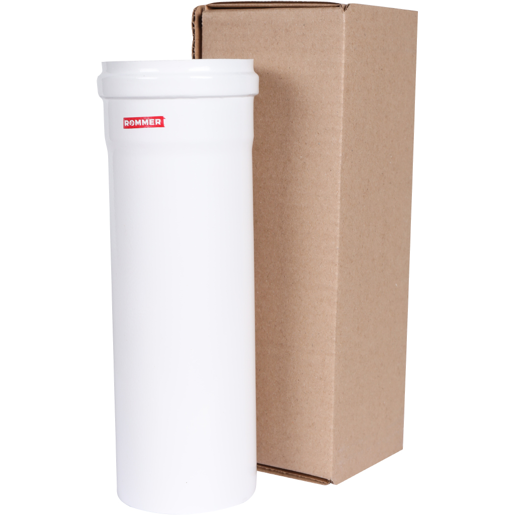 Удлинитель дымохода традиционный ROMMER D80(п-м), L250, RCA-0080-000250