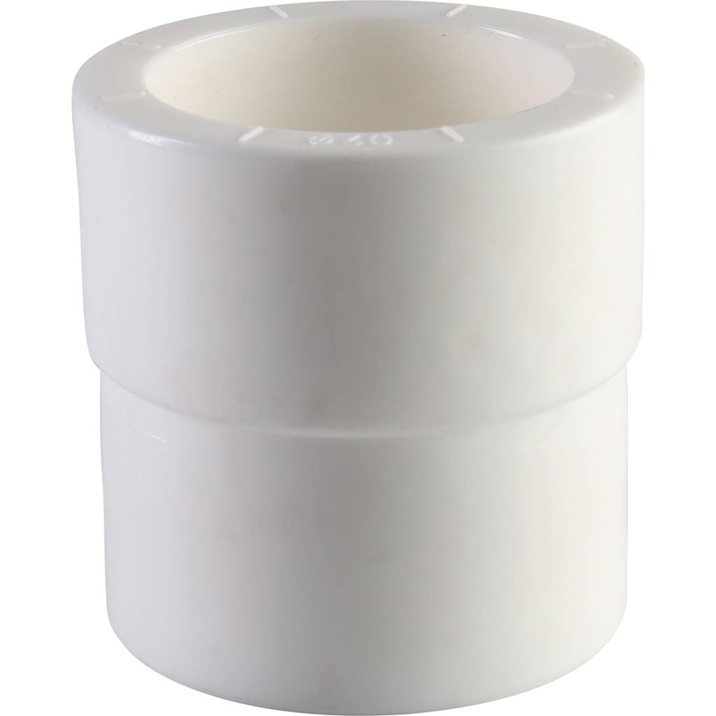Муфта переходная внутр./наруж. Политэк 50х40 для полипропиленовых труб под сварку (цвет белый), 9200005040