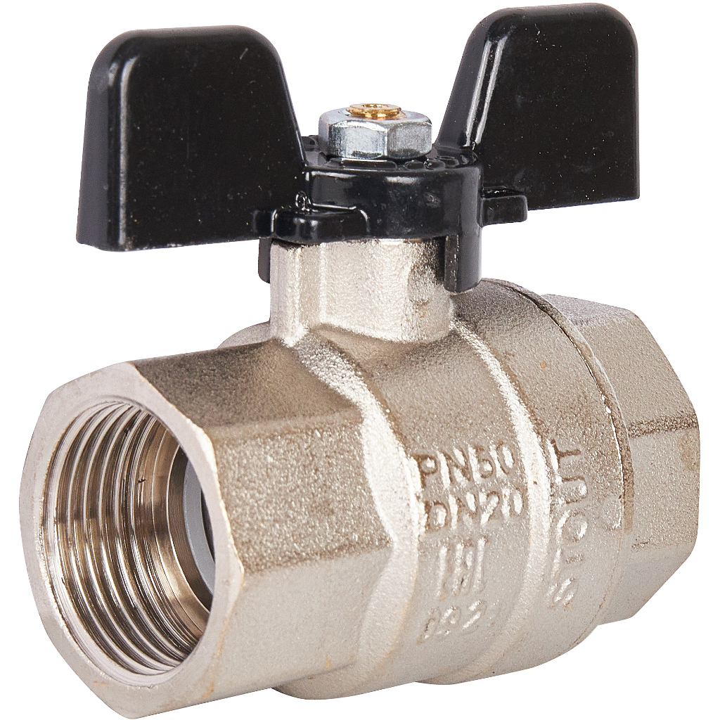 Кран шаровой STOUT полнопроходной, ВР/ВР, ручка бабочка 3/4, SVB-0002-000020