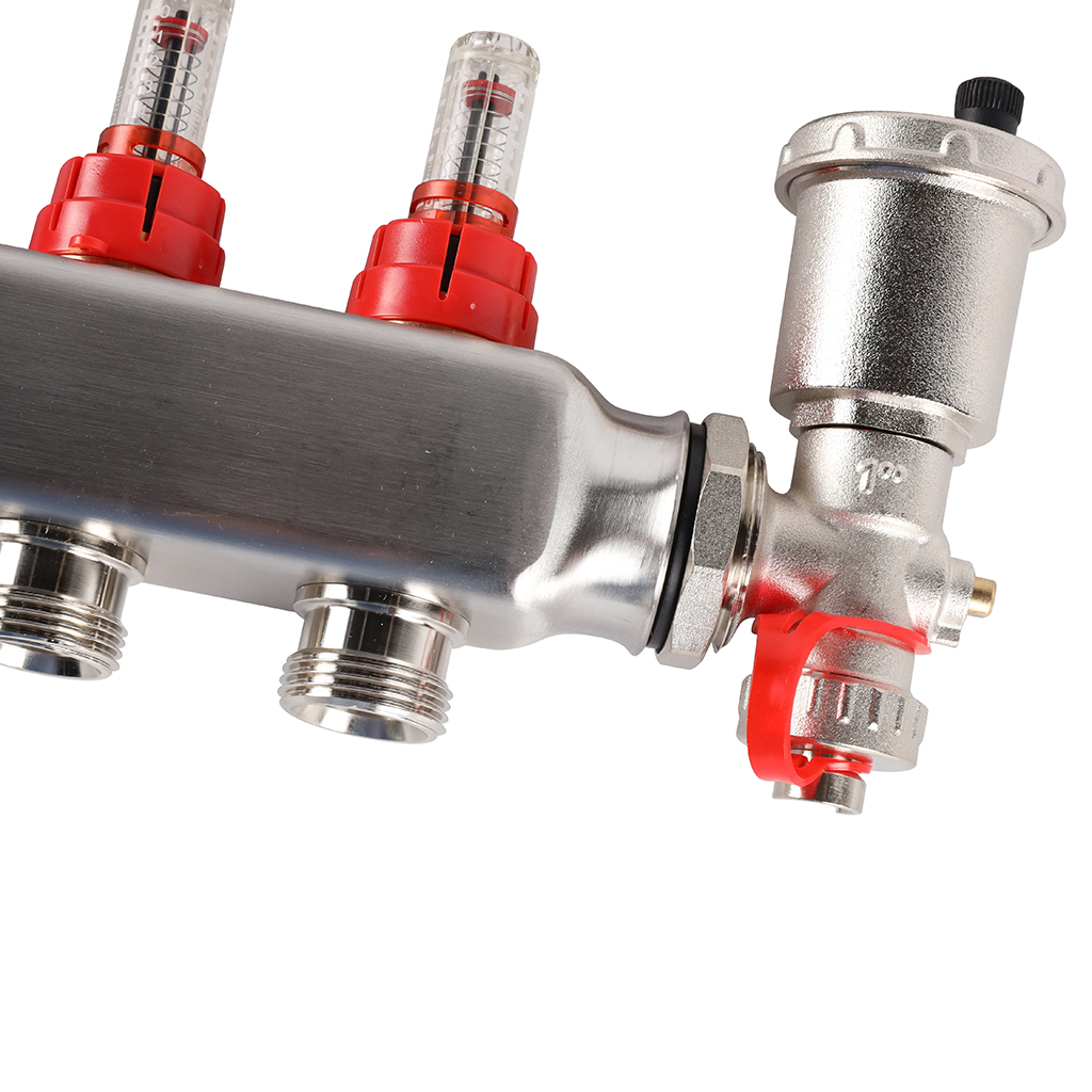 Коллектор из нержавеющей стали в сборе с расходомерами ROMMER 5 выходов, RMS-1210-000005