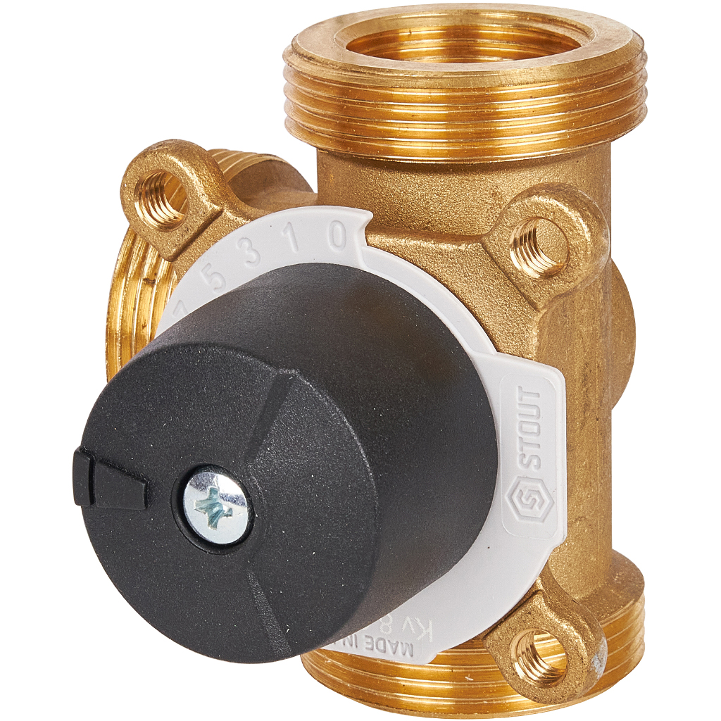 3-х ходовой смесительный клапан STOUT 1 -1 1/2”  KVs 8, SVM-0013-012501