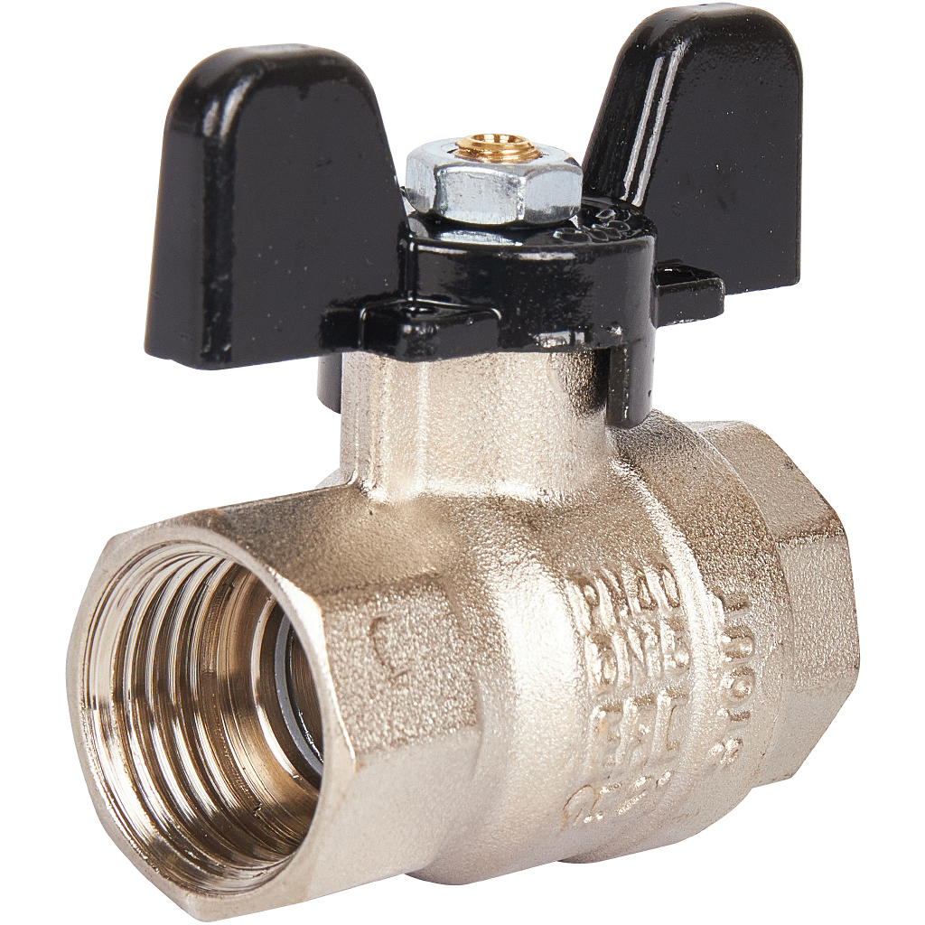Кран шаровой стандартнопроходной STOUT SVB ВР/ВР, ручка бабочка 1/2