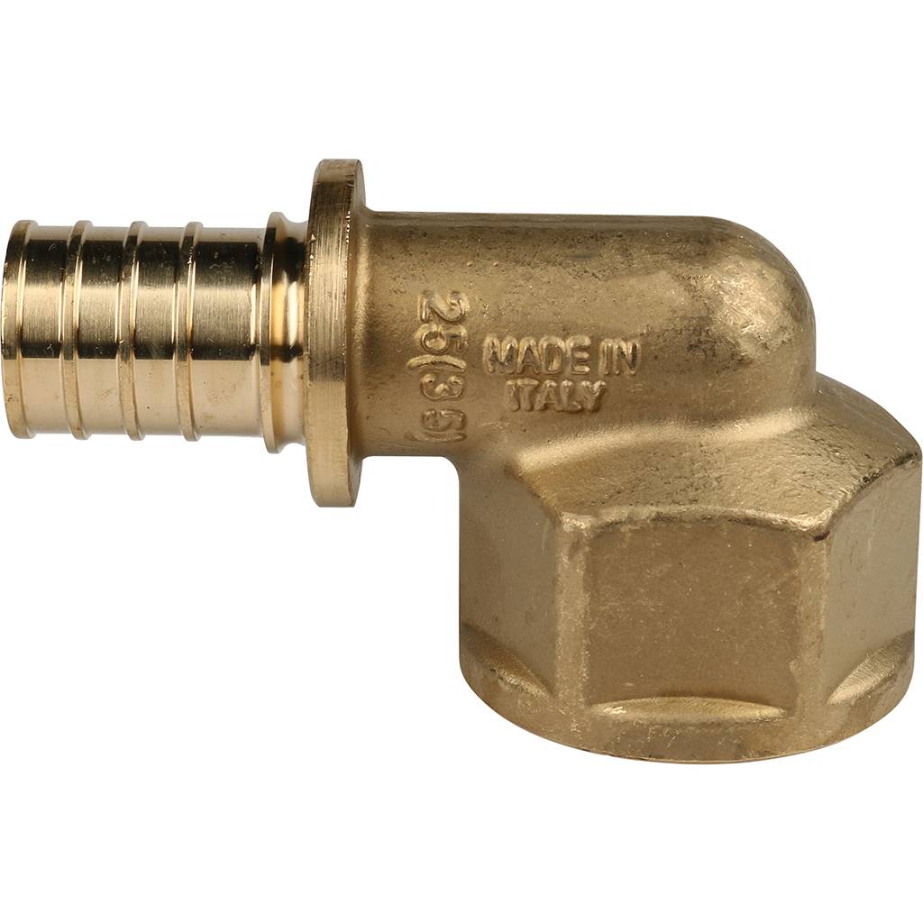 Угольник-переходник STOUT с внутренней резьбой 25xG 1 для труб из сшитого полиэтилена аксиальный