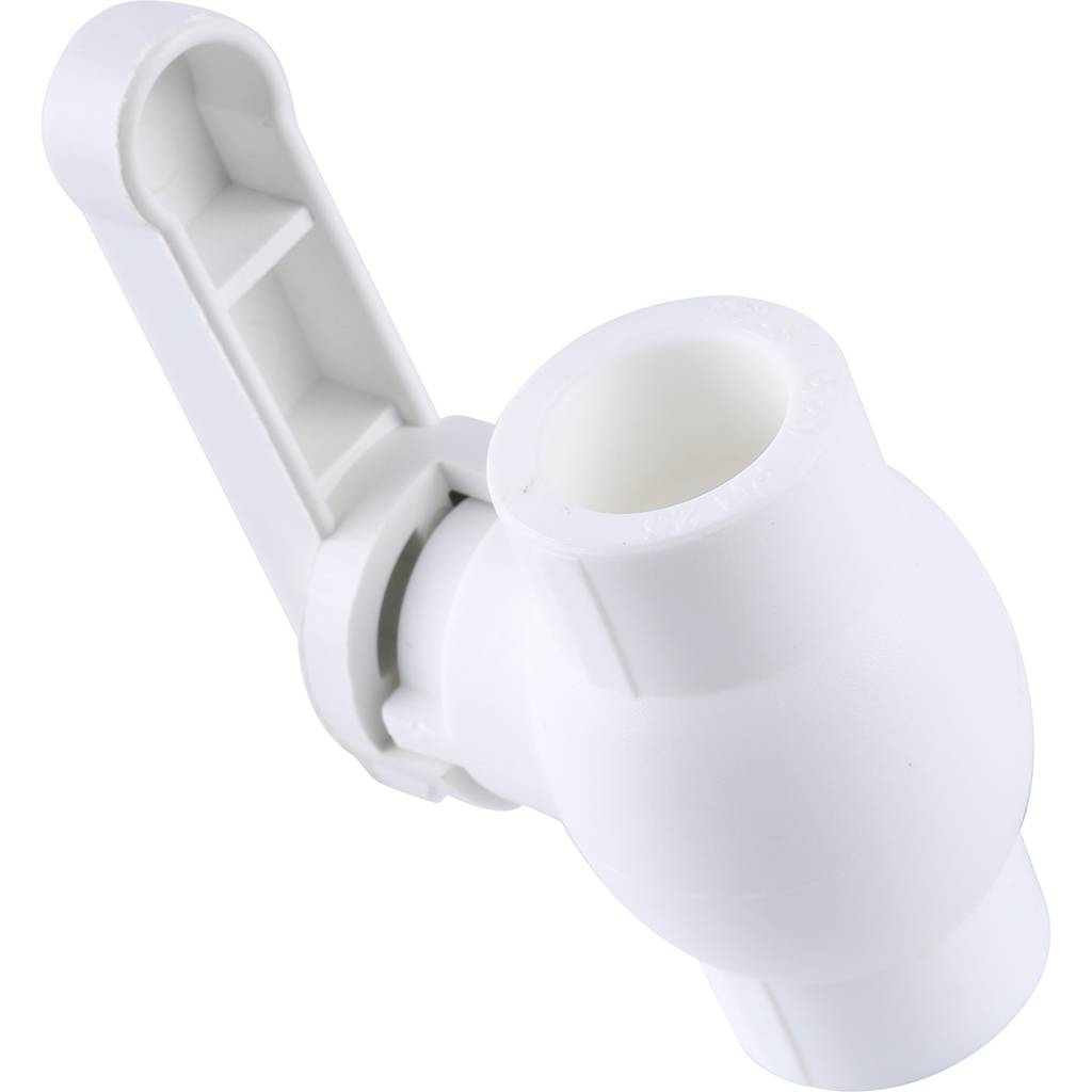 Кран шаровой Kalde d=20 для полипропиленовых труб под сварку (цвет белый)