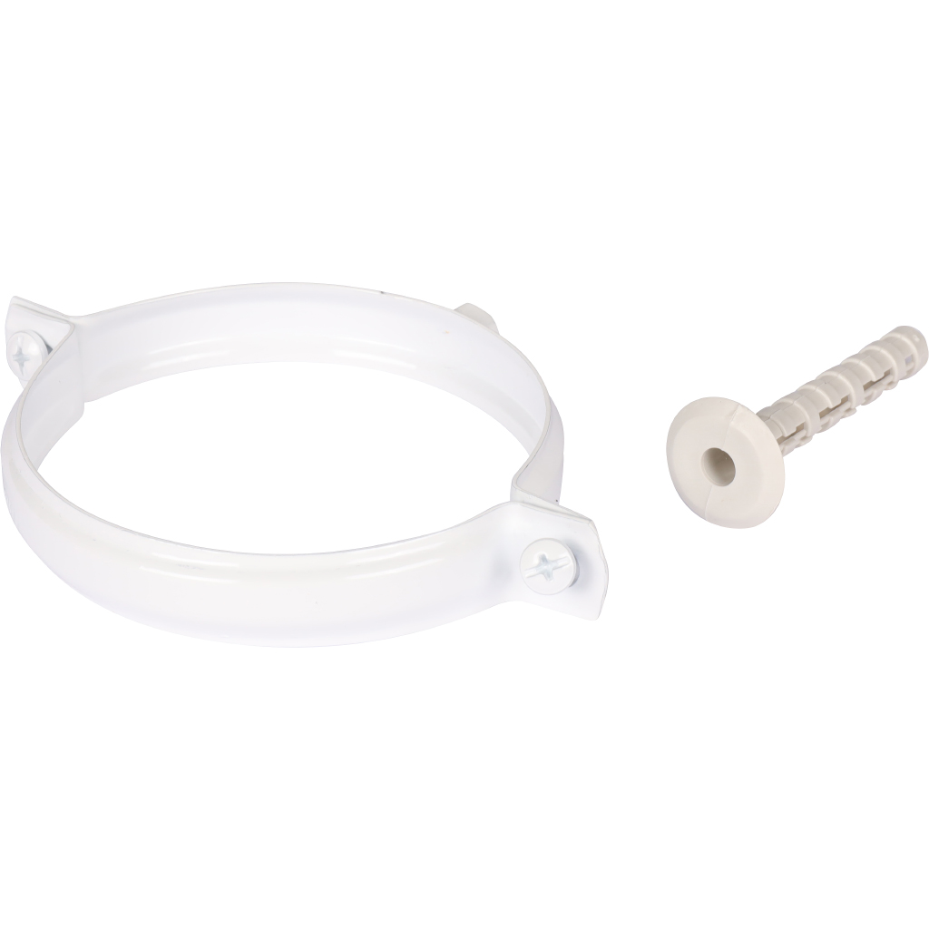 Крепление к стене металлическое белое ROMMER D100 (хомут)