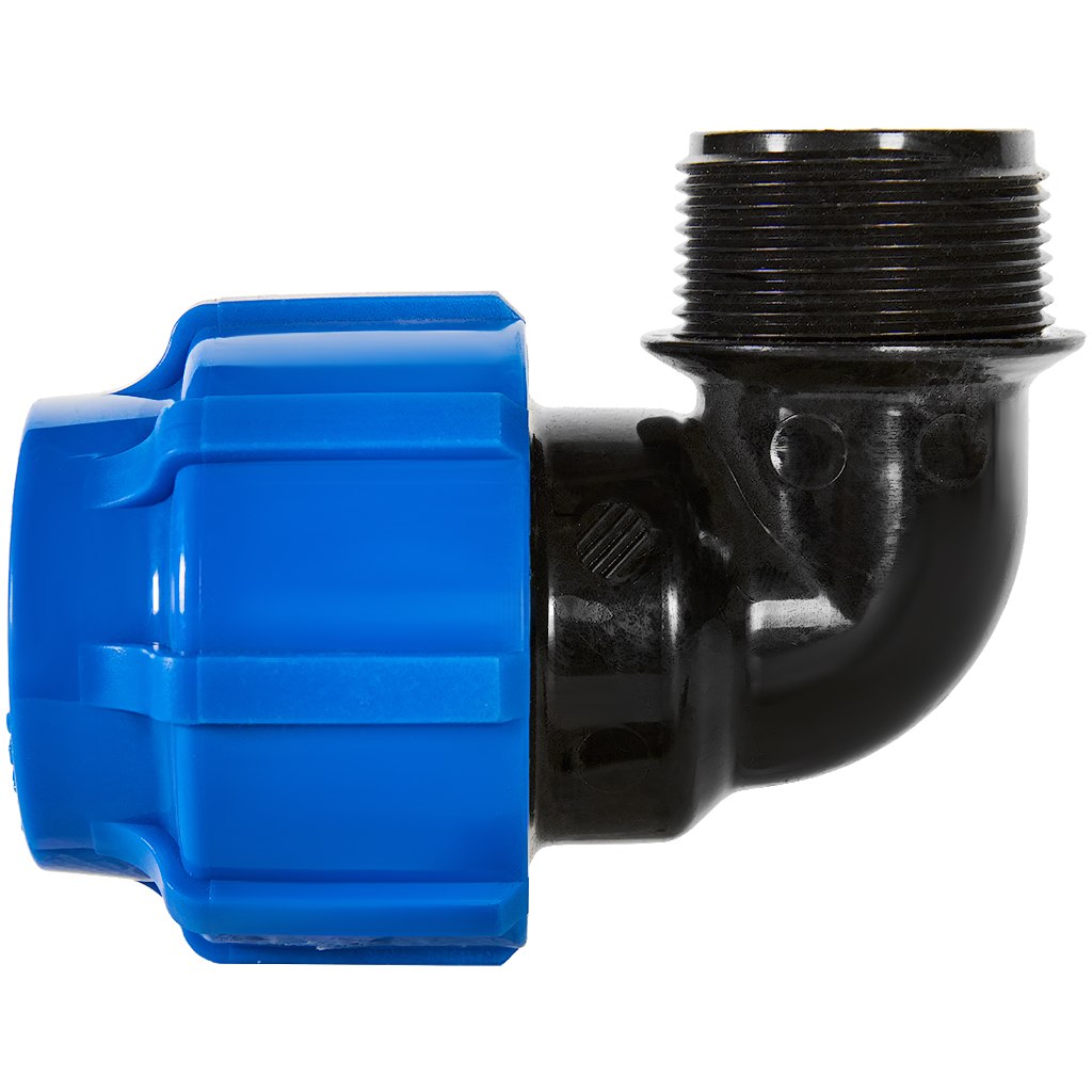 Отвод ПНД Политэк с наружной резьбой 40х1 1/4 ТПК-АКВА, 50014114