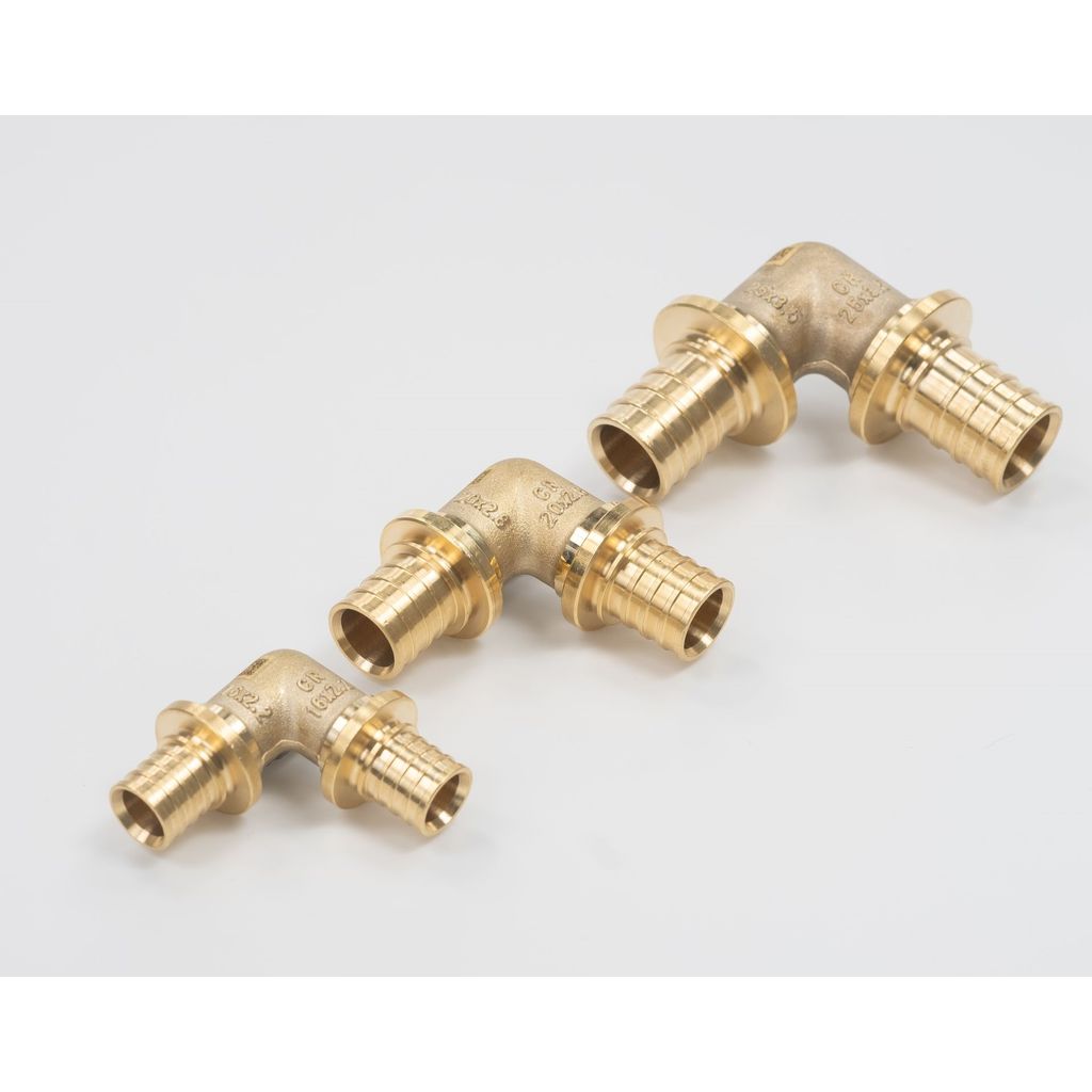 Угольник РЕХАУ 90°, 16 MX для труб из сшитого полиэтилена аксиальный