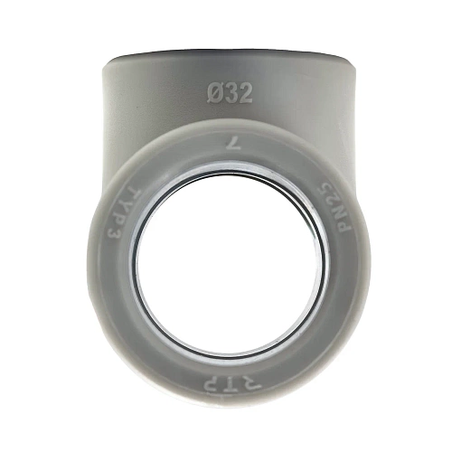 Тройник PPR  32х32х90, PN25 серый, РТП