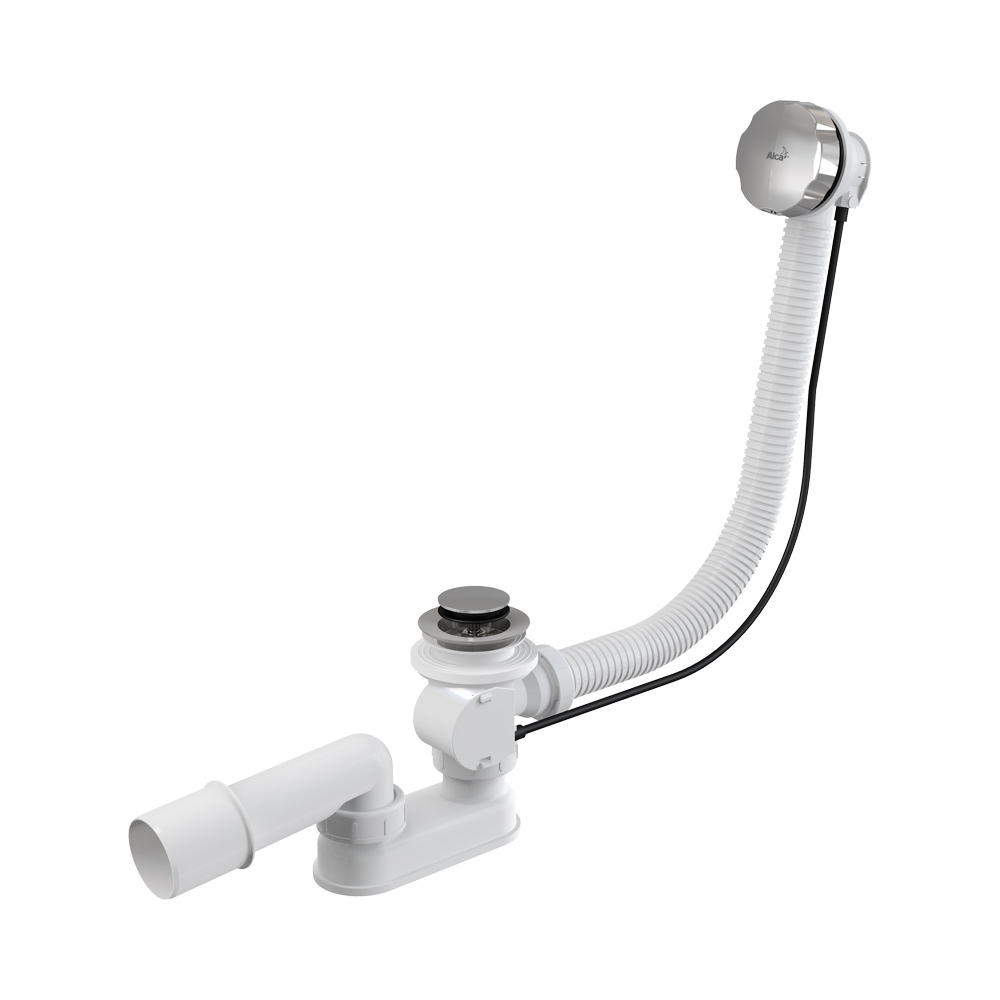 Сифон для ванны AlcaPlast автомат комплект, металл, A55K-80-RU-01