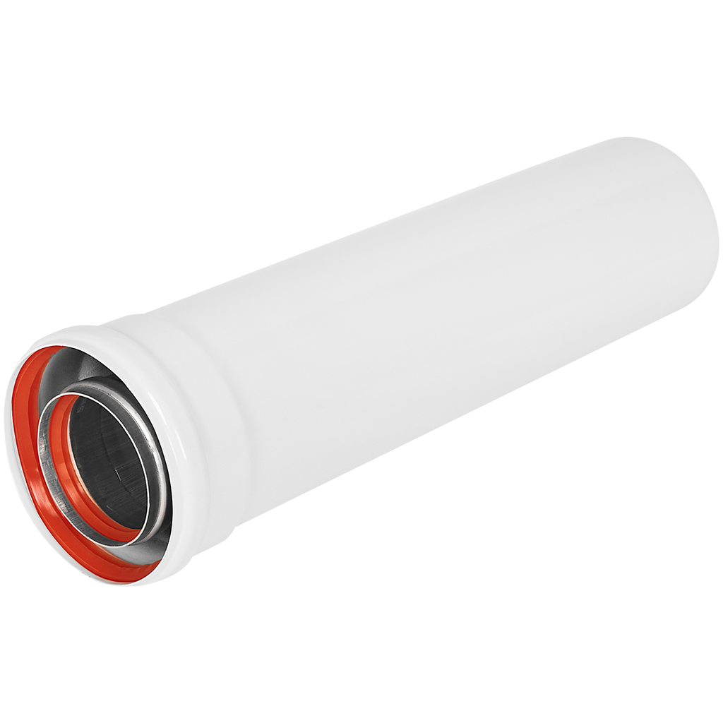 Удлинитель дымохода традиционный коаксиальный ROMMER D80(п-м)/125(м-п), L500