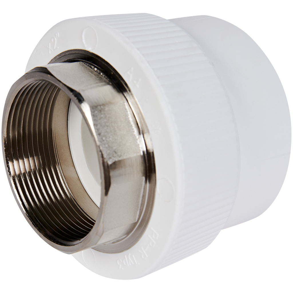 Муфта комбинированная Pro Aqua d= 50-2 PP-R под ключ ВР Белая