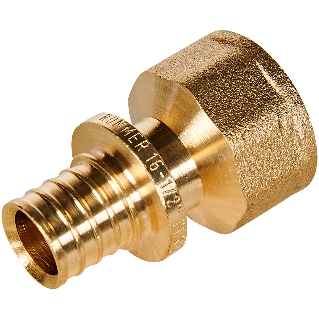 Переходник с внутренней резьбой ROMMER 16xG 1/2 для труб из сшитого полиэтилена аксиальный, RFA-0002-001612