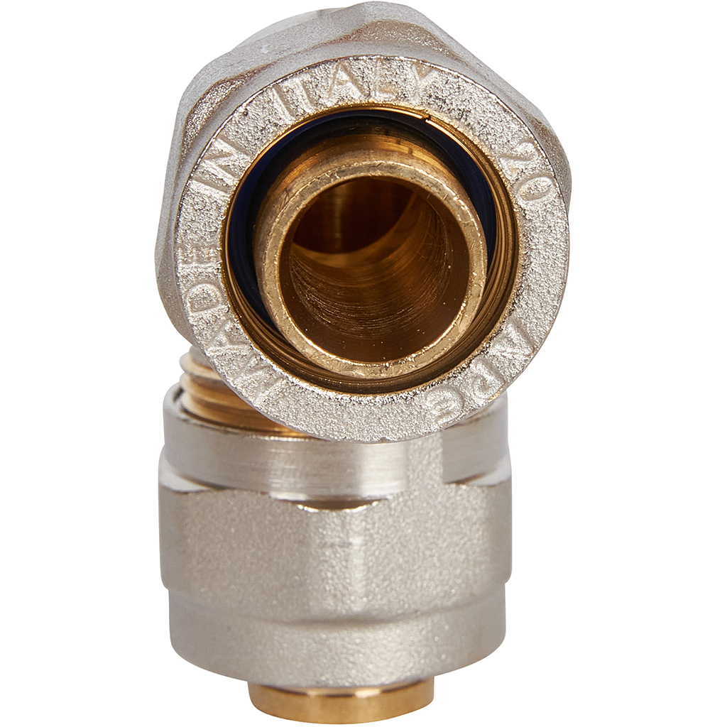 Угольник STOUT  90° 20х20 для металлопластиковых труб винтовой, SFS-0003-002020