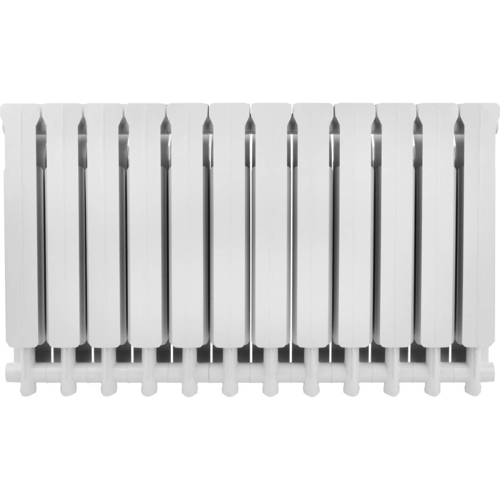 Радиатор алюминиевый Global ISEO 500 12 секций боковое подключение (белый RAL 9010), IS05001012