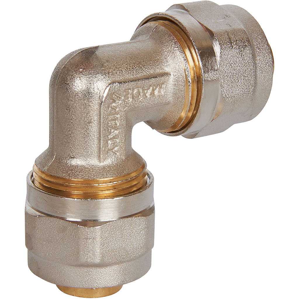 Угольник STOUT  90° 20х20 для металлопластиковых труб винтовой, SFS-0003-002020