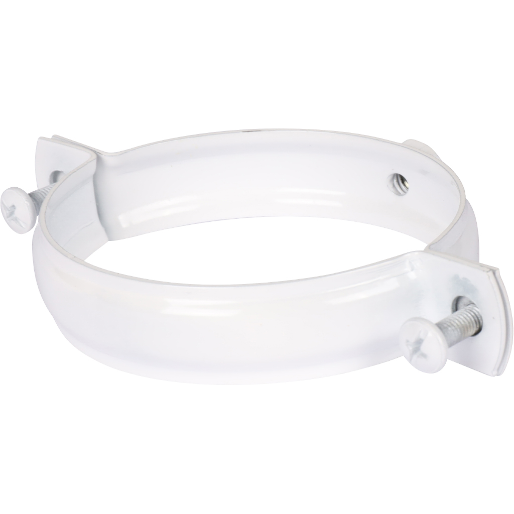 Крепление к стене металлическое белое ROMMER D80 (хомут), RCA-0080-020111