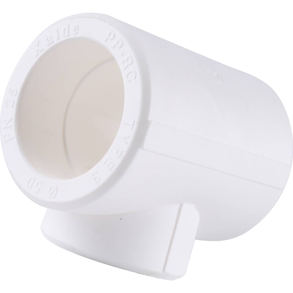 Тройник переходной Kalde 50x32x50 для полипропиленовых труб под сварку (цвет белый), 3212-tio-503250