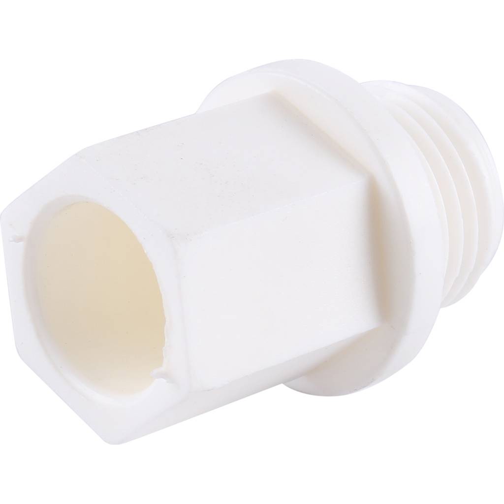 Заглушка Kalde d=20 с резьбой для полипропиленовых труб под сварку (цвет белый), 3292-ste-200b00