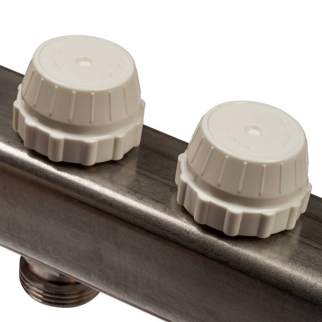 Коллектор из нержавеющей стали с расходомерами STOUT 8 выходов