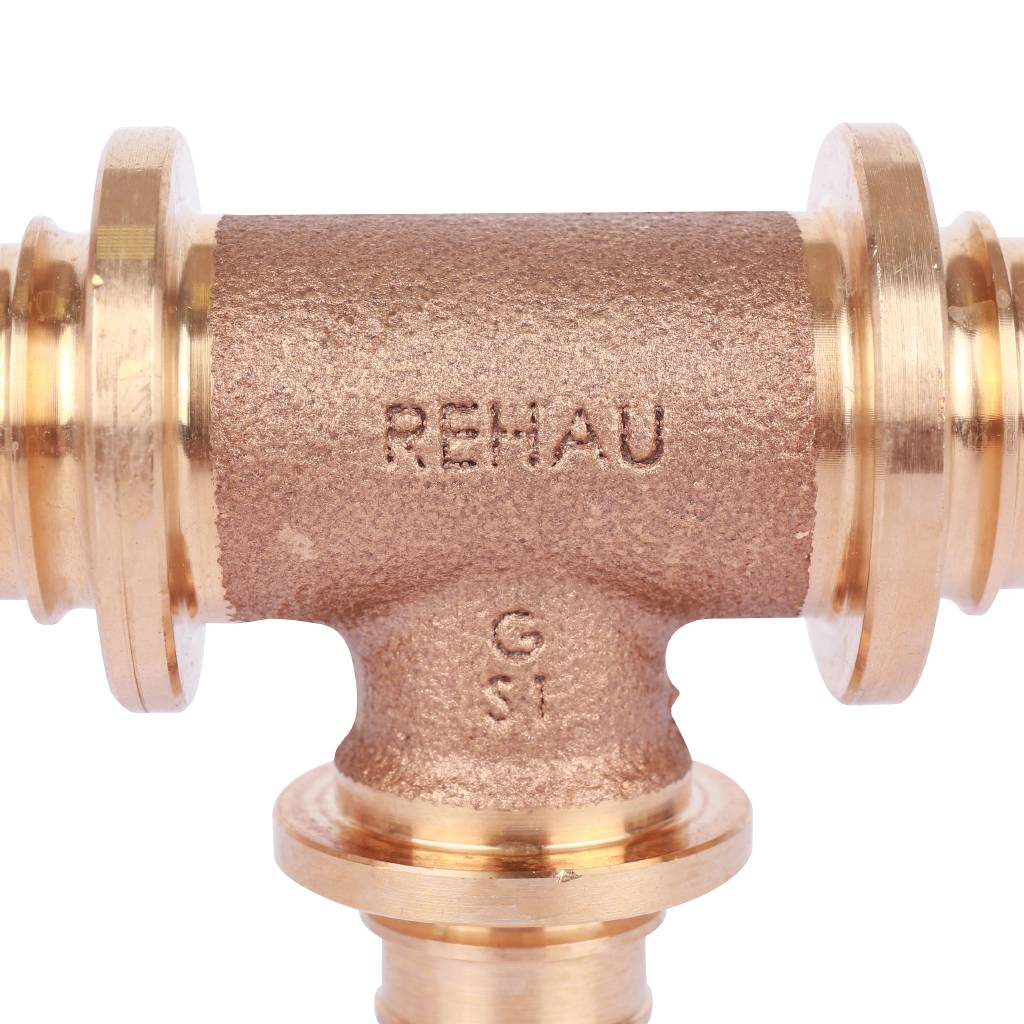 Тройник РЕХАУ RAUTITAN PLATINUM с уменьшенным боковым проходом 32-25-32 RX для труб из сшитого полиэтилена аксиальный