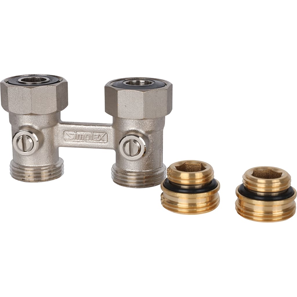 Узел нижнего подключения для радиаторов Meibes Standart line Тип D1/50 прямой, 1/2 НPx3/4 HP, F10011