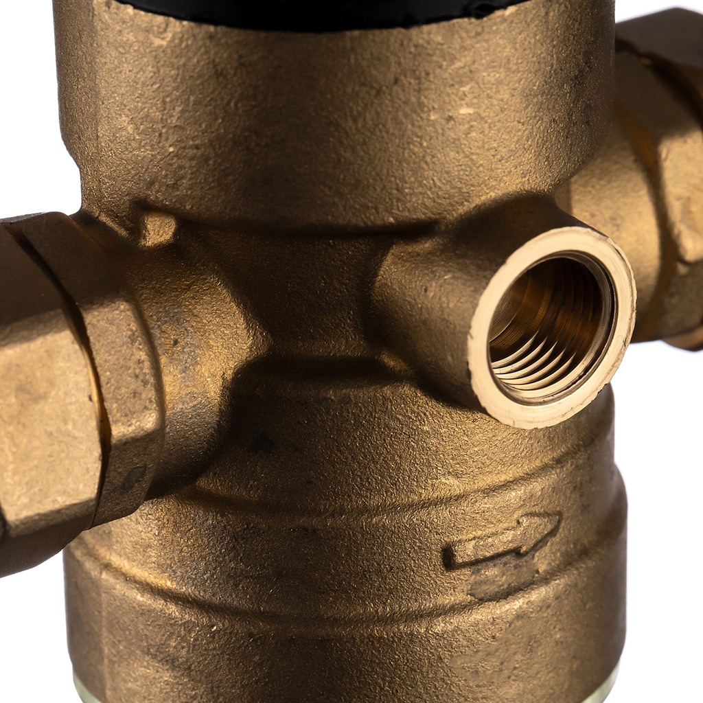 Фильтр самопромывной Гейзер-Бастион 7508155233 1/2 для холодной воды, с регулятором давления, d52,5, 32681