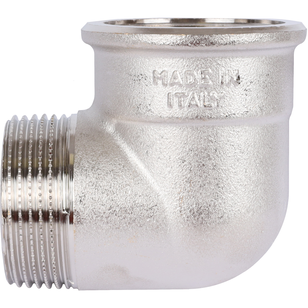 Угольник TIEMME НВ никелированный 1 1/4х1 1/4 для стальных труб резьбовой, 1500431