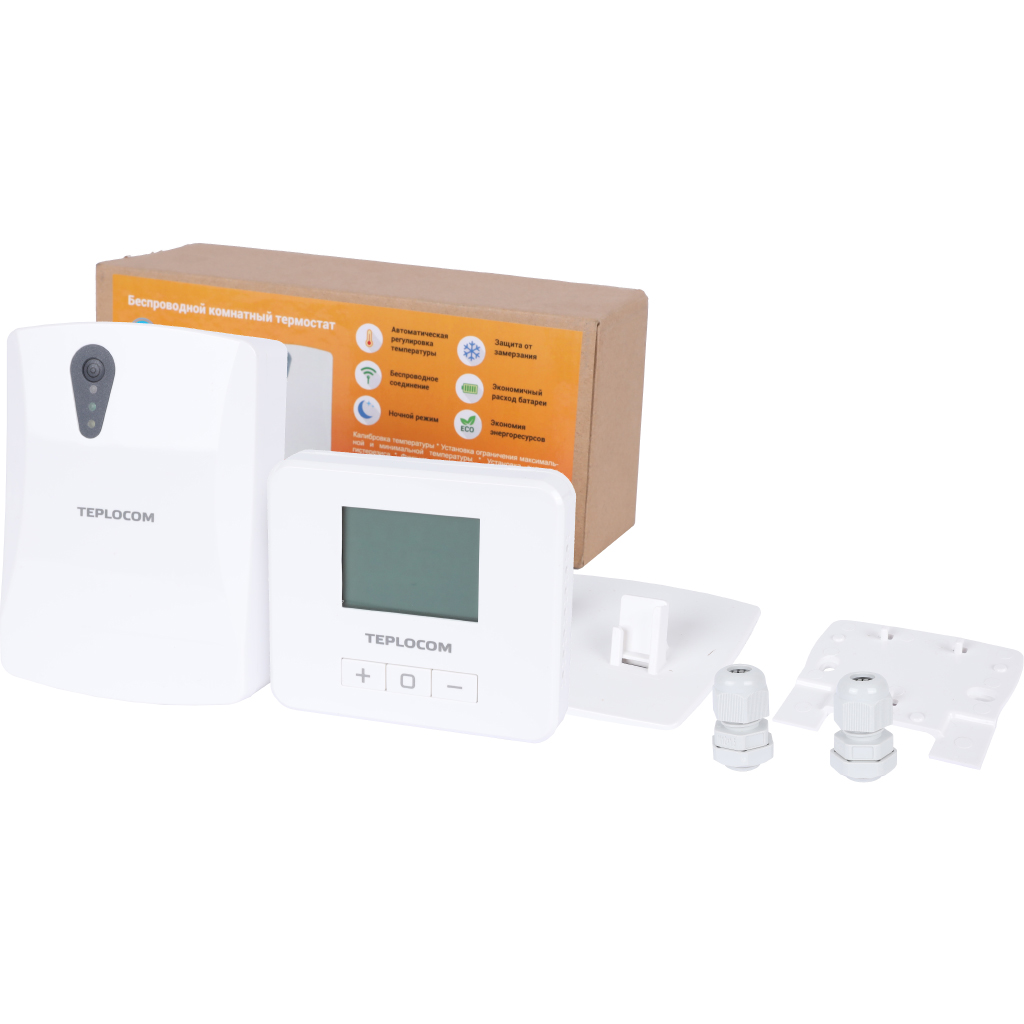 Термостат комнатный Teplocom TS-2AA/3A-RF, беспроводной, реле 250В, 3А, 914