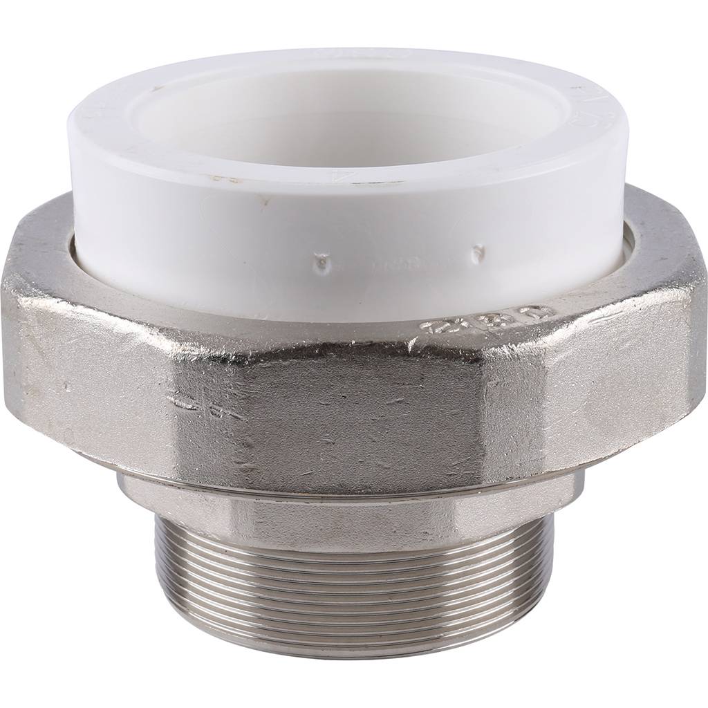 Муфта разъемная Kalde с наружной резьбой 90x3 для полипропиленовых труб под сварку (цвет белый), 3252-tum-903000