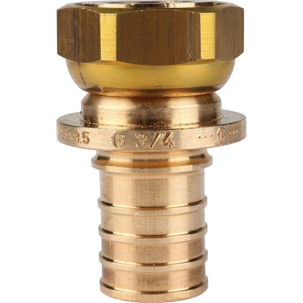 *Переходник РЕХАУ RAUTITAN с накидной гайкой 25-G 3/4 RX+ для труб из сшитого полиэтилена аксиальный, 14563391001