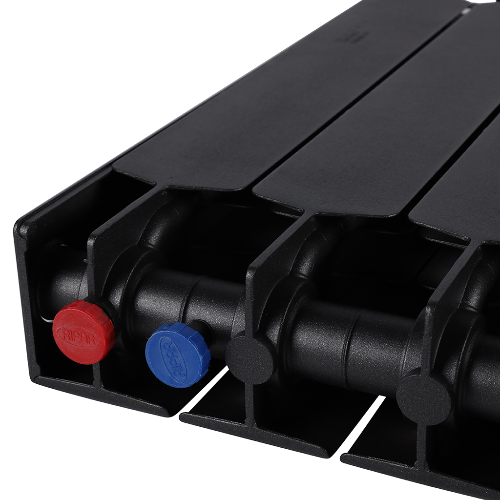 Радиатор биметаллический RIFAR SUPReMO VENTIL 500 SVR 10 секций нижнее правое подключение (Цвет АНТРАЦИТ), 4RS50.VR-10-AN