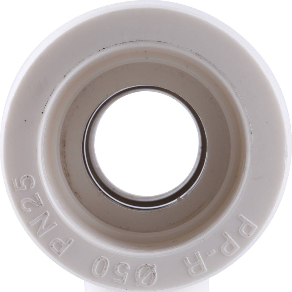 Кран шаровой Kalde d=50 для полипропиленовых труб под сварку (цвет белый)