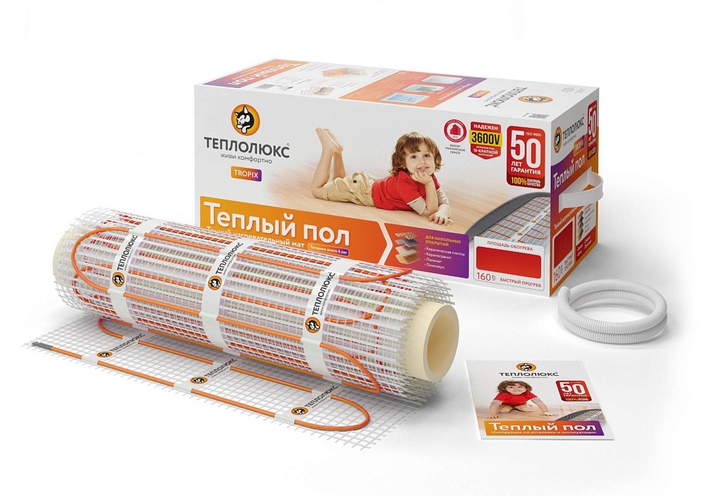 Мат нагревательный Теплолюкс Tropix МНН 1920 Вт/12,0 кв.м, 100035729200