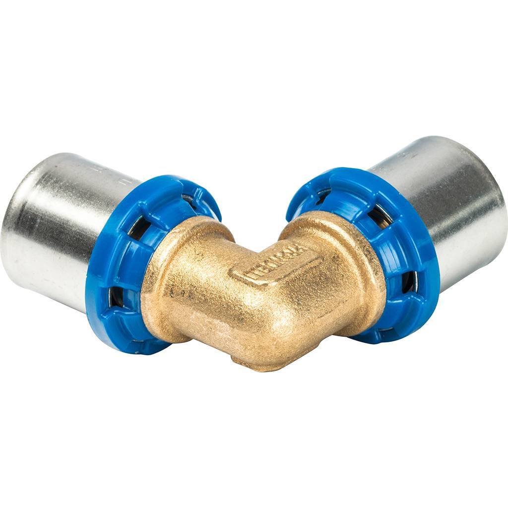 Угольник Prandelli Multyrama 90 20х2.0 профиль H,TH,U для металлопластиковых труб прессовой, 509.06.12.0