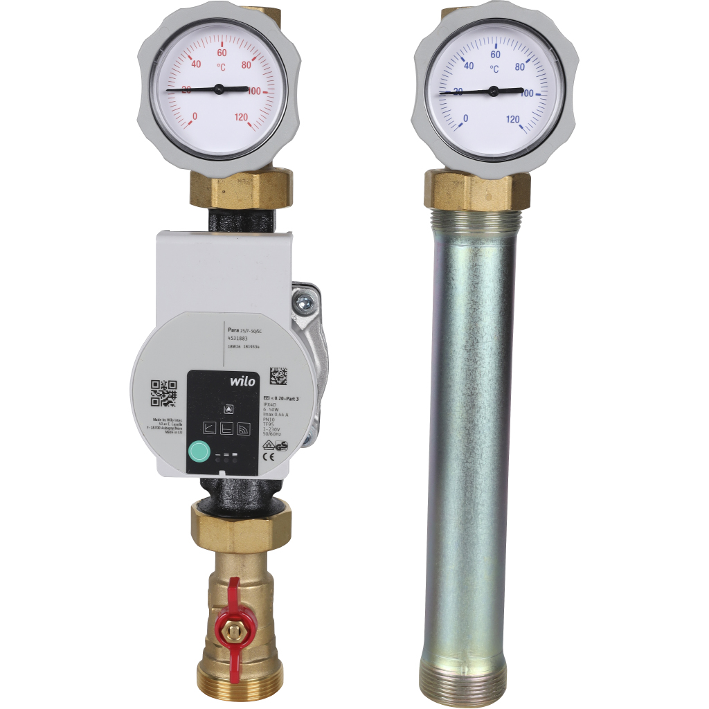 Насосная группа Meibes V-UK 1 с насосом Wilo PARA SC 7.0, без смесителя, подающая линия слева, M66813.36WI