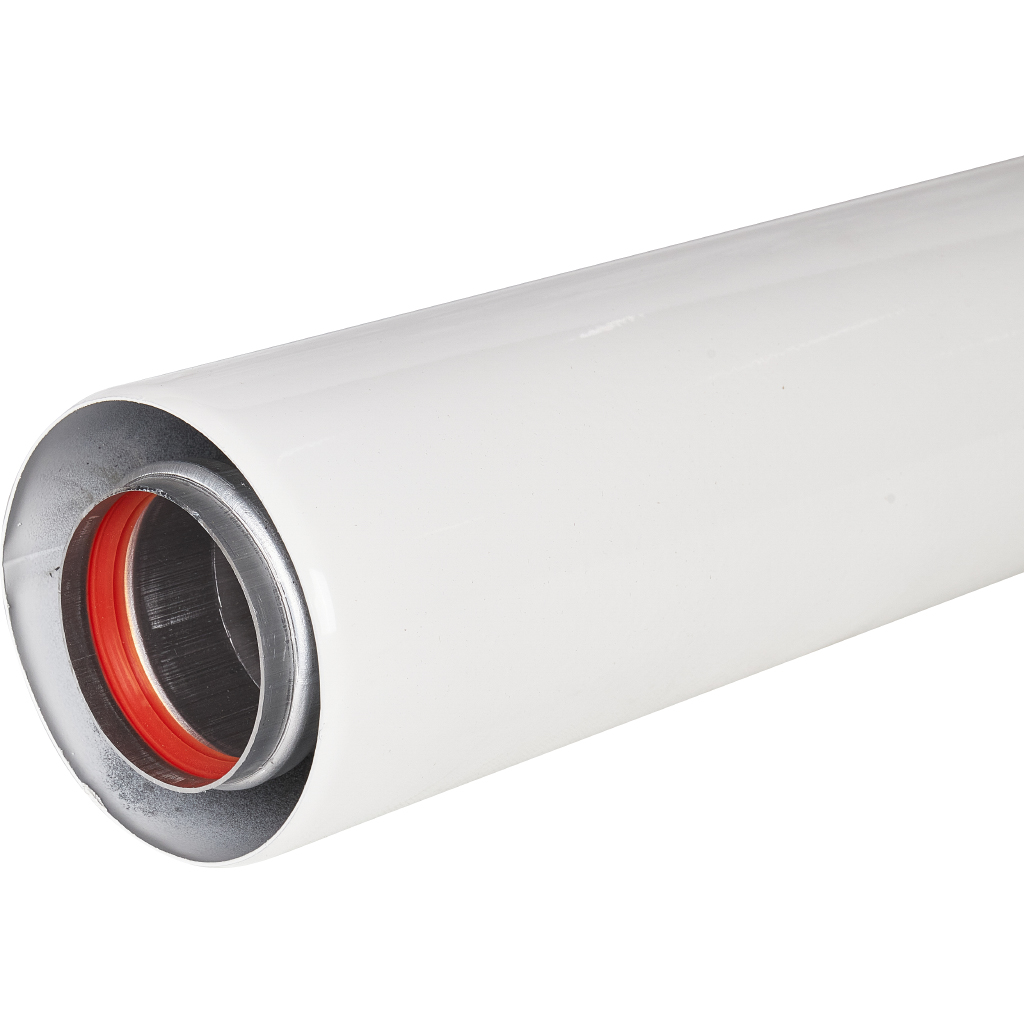 Удлинитель дымохода традиционный коаксиальный ROMMER D60(п-м)/100(м-п), L1000, RCA-6010-001000