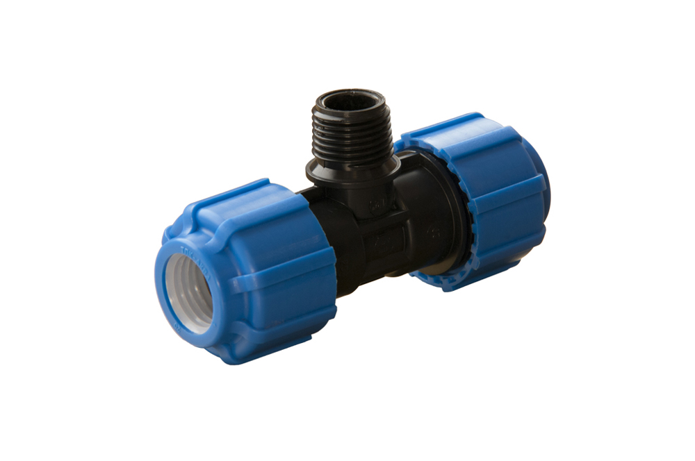 Тройник ПНД Политэк с наружной резьбой 32х1/2х32 ТПК-АКВА, 51321232