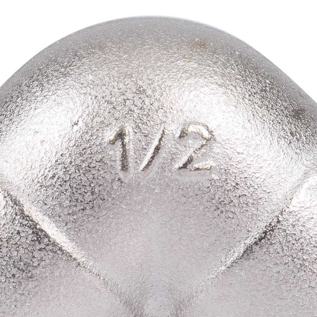 Угольник TIEMME ВВ никелированный 1/2х1/2 для стальных труб резьбовой, 1500133