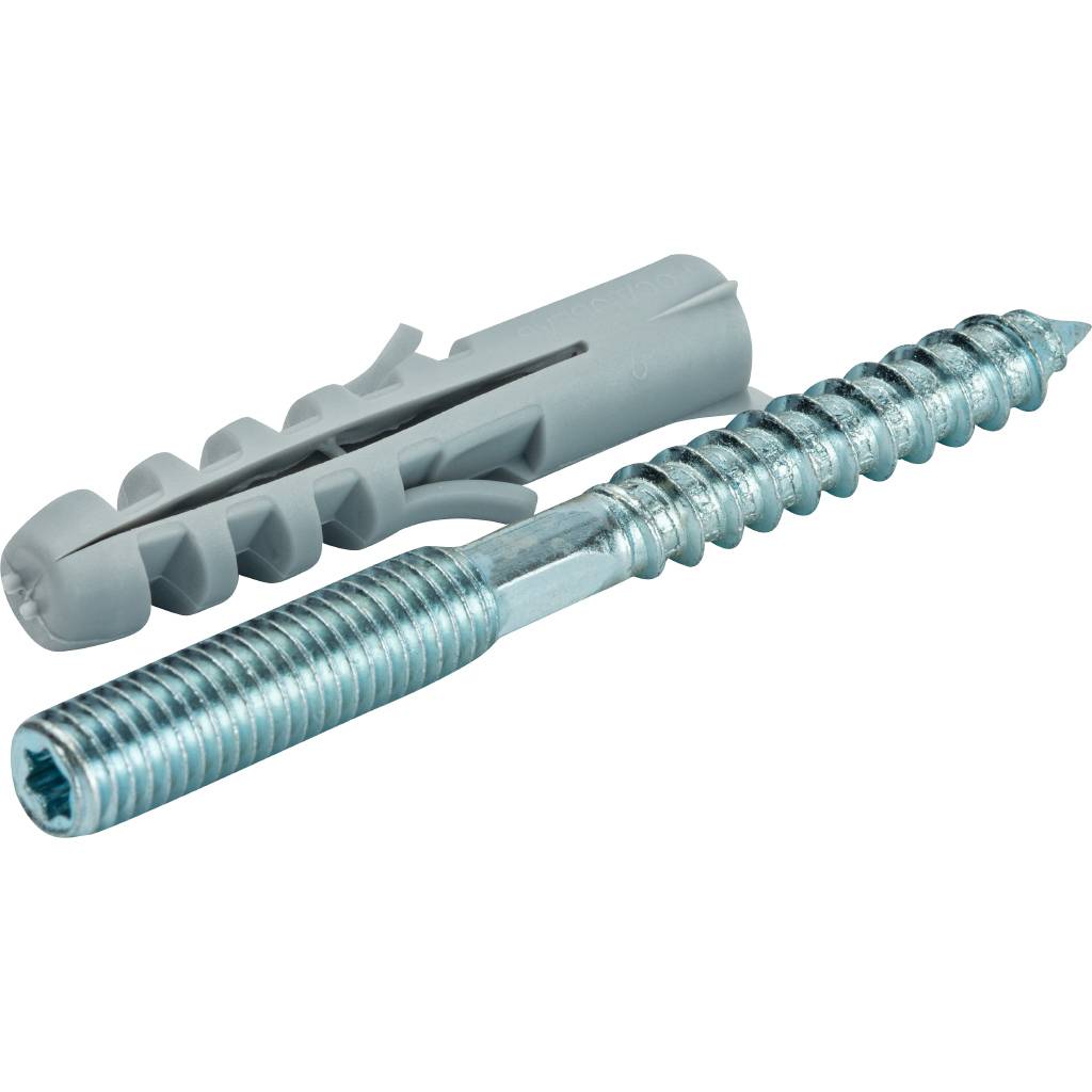 Комплект STOUT хомут+шпилька шуруп +дюбель пластиковый 2 1/2 (75-80), SAC-0020-100212