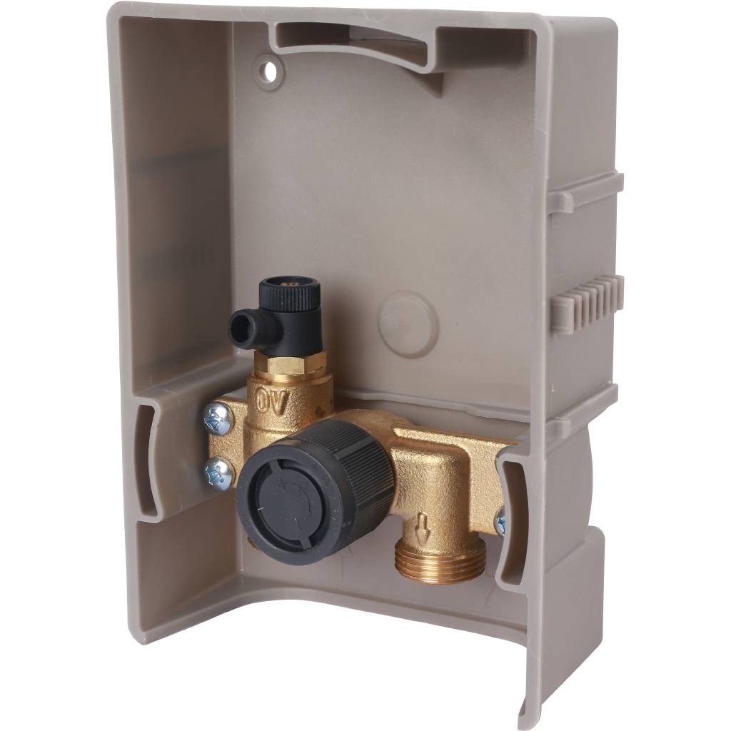 Терморегулятор OVENTROP Unibox RTL с термостатом, регулирование температуры обратного потока белый 3/4 ЕК