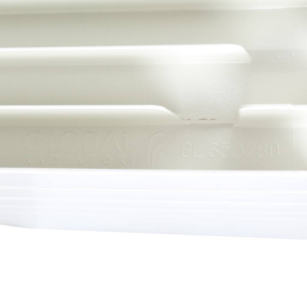 Радиатор алюминиевый Global GL- 350 10 секций боковое подключение (белый RAL 9010), 68530