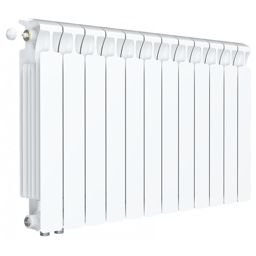 Радиатор биметаллический RIFAR MONOLIT VENTIL 500 MVL 13 секций нижнее левое подключение (белый RAL 9016), 3RM50.VL-13