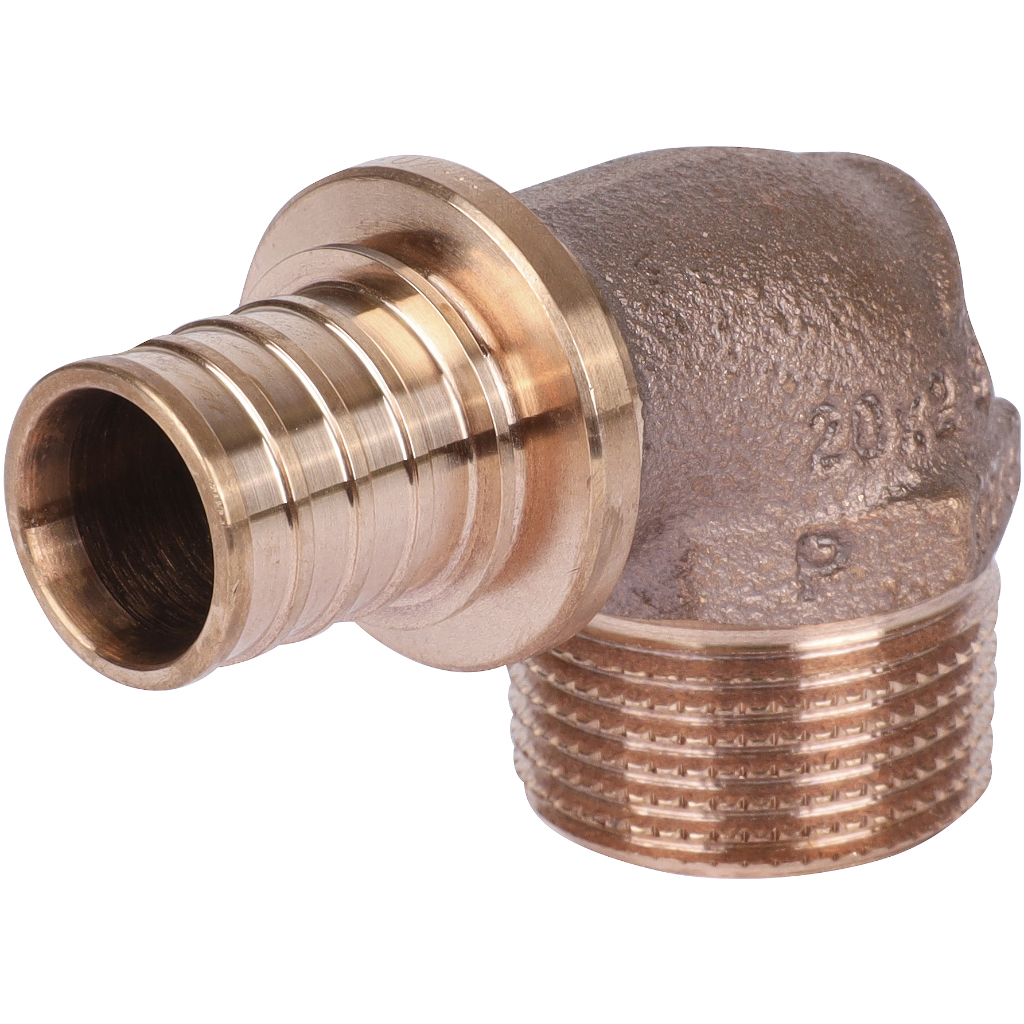 Угольник-переходник РЕХАУ RAUTITANс наружной резьбой 20-R 3/4 RX+ для труб из сшитого полиэтилена аксиальный