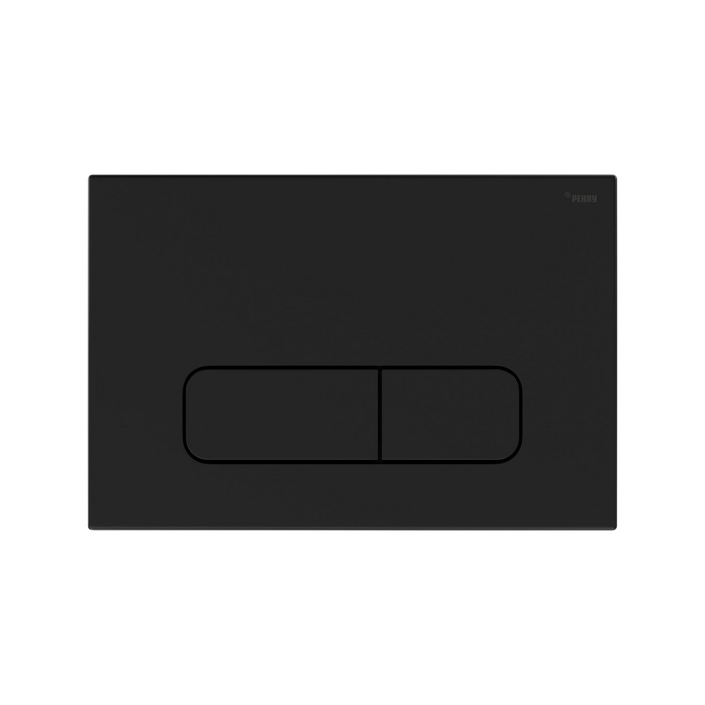 Комплект инсталляции РЕХАУ NOVAFLOW с панелью смыва NOVA ELLIPSE 001 с овальными клавишами, пластик, черный, матовый, 19101101001